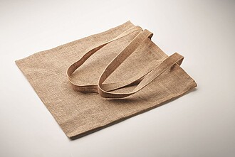 Jute long handled shopping bag