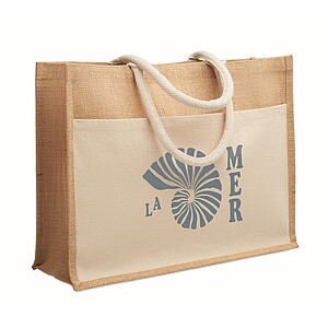 Jute shopping bag, beige