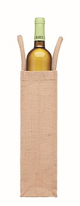 Jute wine bag for one bottle