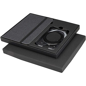 Kern A6 hard cover notebook and MagSafe wallet gift set, grey