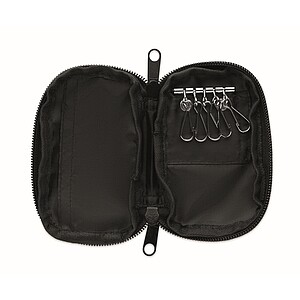 Key case in 300D RPET, black