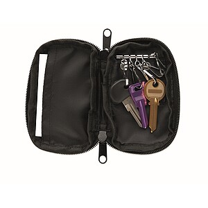 Key case in 300D RPET, black