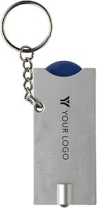 Key holder with coin (€0.50 size)Blue