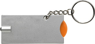 Key holder with coin (€0.50 size)Orange