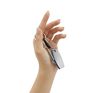 Key ring, blue, silver