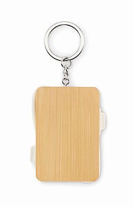 Key ring charging cable, wood