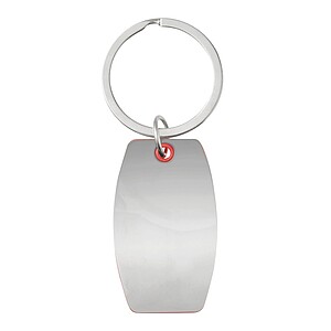 Key ring, red, silver