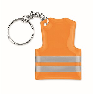 Key ring with reflecting vest, neon orange