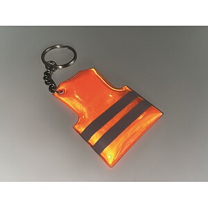 Key ring with reflecting vest, neon orange