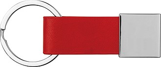 Keychain with leather strap