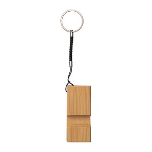 Keychain with mobile stand made from bamboo
