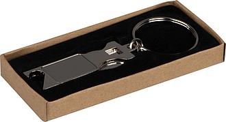 Keychain with shopping coin and bottle opener