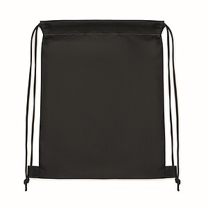 Kids drawstring bag 190T RPET, black