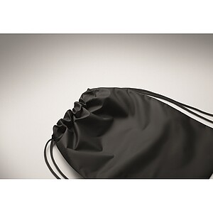 Kids drawstring bag 190T RPET, black