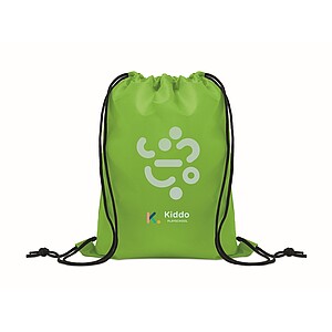 Kids drawstring bag 190T RPET, lime