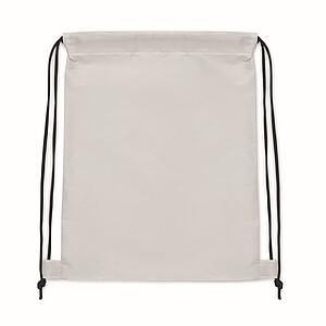 Kids drawstring bag 190T RPET, white