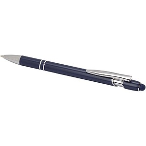 Kish ballpoint pen with silver finish, navy