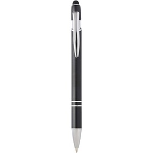 Kish ballpoint pen with silver finish, solid black