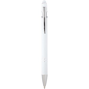 Kish ballpoint pen with silver finish, white