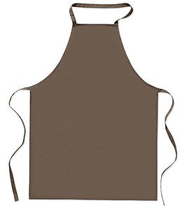Kitchen apron in cotton, beige