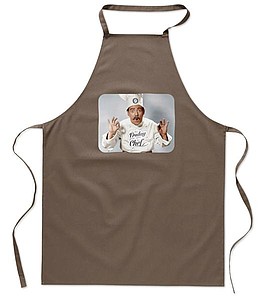 Kitchen apron in cotton, beige