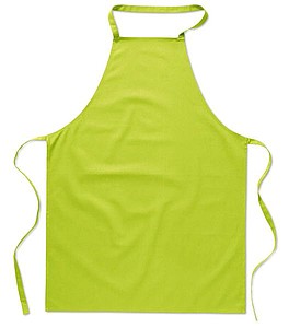 Kitchen apron in cotton, lime