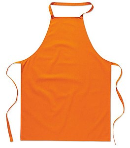 Kitchen apron in cotton, orange