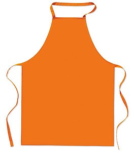 Kitchen apron in cotton, orange