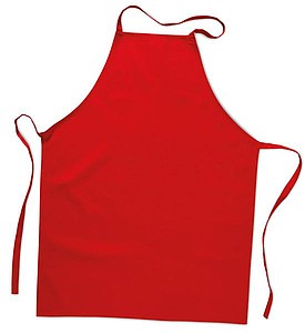 Kitchen apron in cotton, red