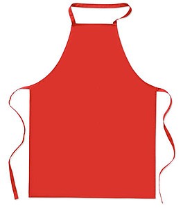 Kitchen apron in cotton, red