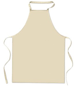 Kitchen apron in cotton, taupe