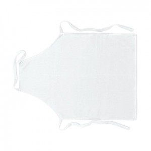 Kitchen apron in cotton, white