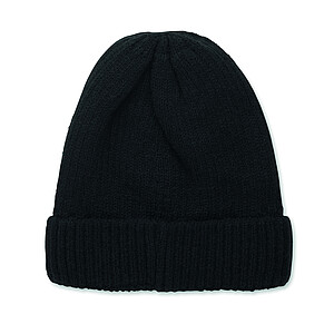 Knitted beanie with cuff