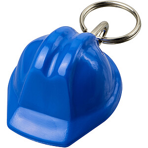 Kolt hard hat-shaped recycled keychain, blue