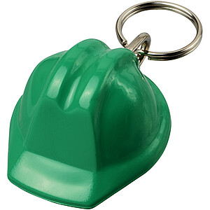 Kolt hard hat-shaped recycled keychain, green