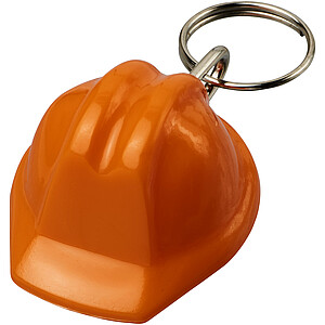 Kolt hard hat-shaped recycled keychain, orange