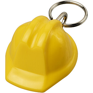 Kolt hard hat-shaped recycled keychain, yellow