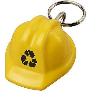 Kolt hard hat-shaped recycled keychain, yellow