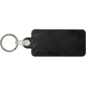 Kym recycled tyre tread check keychain, black