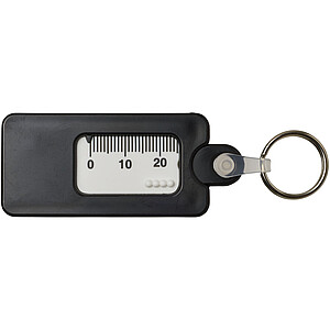 Kym recycled tyre tread check keychain, black
