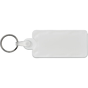 Kym recycled tyre tread check keychain, white