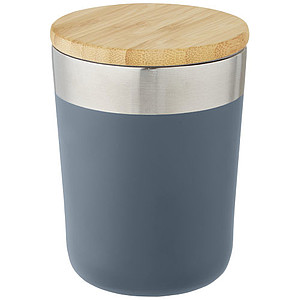Lagan 300 ml copper vacuum insulated stainless steel tumbler with bamboo lid