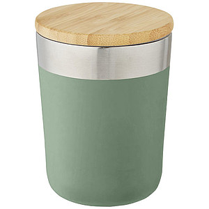 Lagan 300 ml copper vacuum insulated stainless steel tumbler with bamboo lid