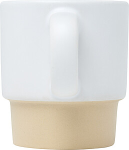 LANGRES Stohovatelný šálek na espresso s keramickým dnem o objemu 130 ml, bílá