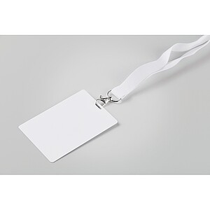 Lanyard badge 120 x 80mm, white