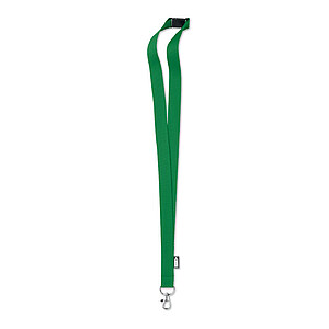 Lanyard in RPET 20 mm, green