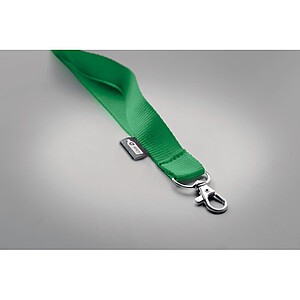 Lanyard in RPET 20 mm, green