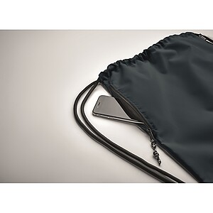 Large drawstring bag 300D RPET, french navy