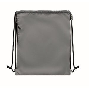 Large drawstring bag 300D RPET, grey