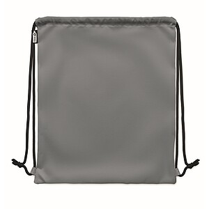 Large drawstring bag 300D RPET, grey